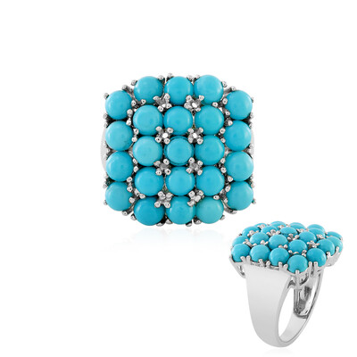 Anillo en plata con Turquesa bella durmiente