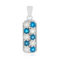 Colgante en plata con Apatita azul neón
