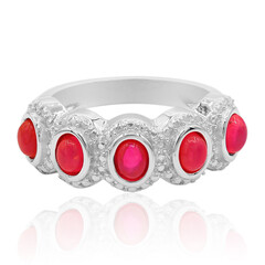Anillo en plata con Ópalo rosa de Etiopía