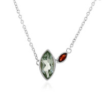 Collar en plata con Amatista verde