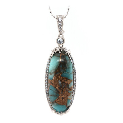 Collar en plata con Amazonita mosaico (Dallas Prince Designs)