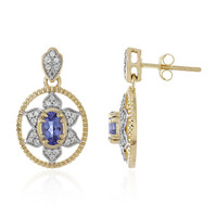 Pendientes en oro con Tanzanita (Adela Gold)