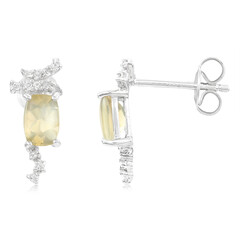 Pendientes en plata con Piedra de sol brillo lunar