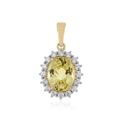 Colgante en oro con Cuncita amarillo canario