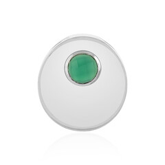 Colgante en plata con Calcedonia verde