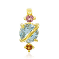 Colgante en plata con Topacio azul cielo