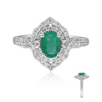 Anillo en oro con Esmeralda de Zambia AAA (CIRARI)