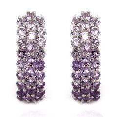 Pendientes en plata con Amatista
