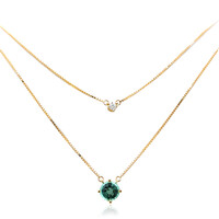 Collar en oro con Esmeralda Colombiana de Muzo (de Melo)