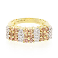 Anillo en oro con Zafiro Padparascha no calentado (AMAYANI)
