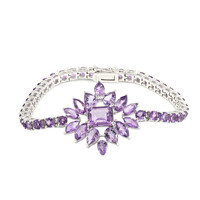 Brazalete en plata con Amatista