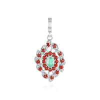 Colgante en plata con Esmeralda de Rusia