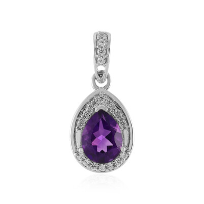 Colgante en plata con Amatista de Uruguay