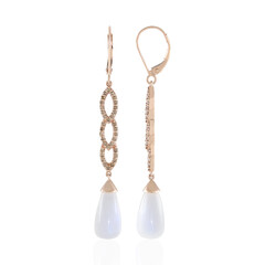 Pendientes en oro con Piedra de Luna blanca (KM by Juwelo)