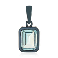 Colgante en plata con Topacio azul cielo