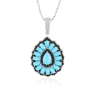 Collar en plata con Turquesa bella durmiente (Dallas Prince Designs)