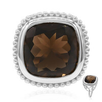 Anillo en plata con Cuarzo ahumado