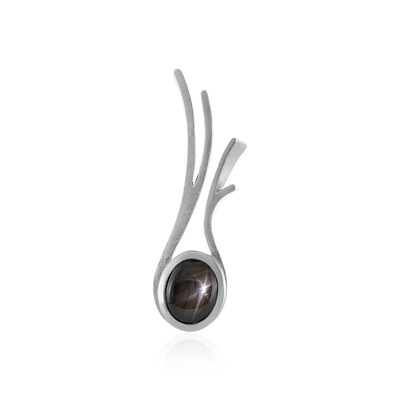 Colgante en plata con Zafiro estrella negra (MONOSONO COLLECTION)