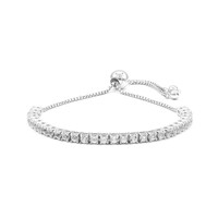 Brazalete en plata con Topacio blanco