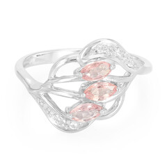 Anillo en plata con Zafiro Padparadscha