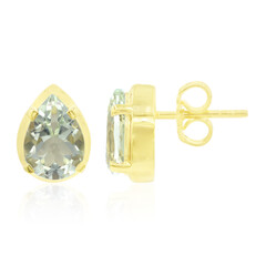 Pendientes en plata con Amatista verde