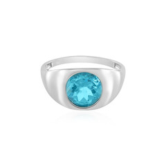 Anillo en plata con Topacio color Paraiba