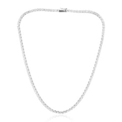 Collar en plata con Topacio blanco