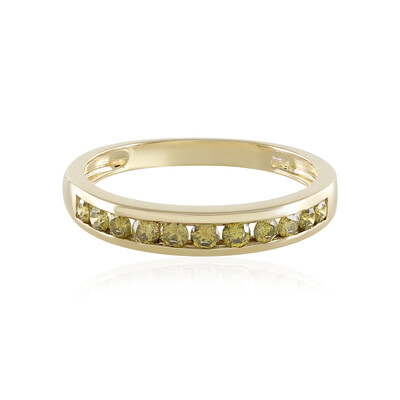 Anillo en oro con Diamante amarillo I1