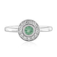 Anillo en plata con Esmeralda de Rusia