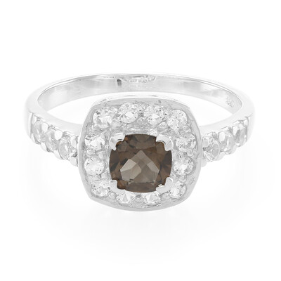 Anillo en plata con Cuarzo ahumado