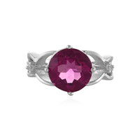 Anillo en plata con Fluorita rosa de México