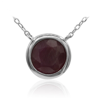 Collar en plata con Rubí
