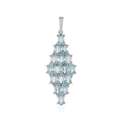 Colgante en plata con Topacio azul cielo