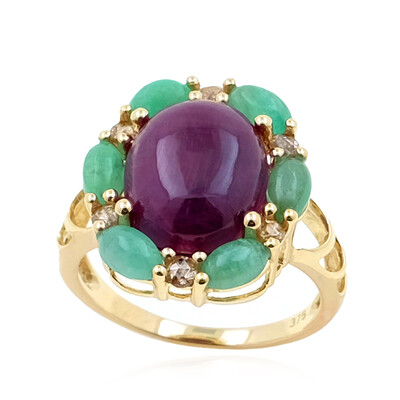 Anillo en oro con Rubí
