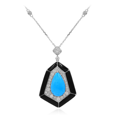 Collar en oro con Turquesa bella durmiente (CIRARI)