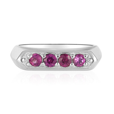 Anillo en plata con Rodolita