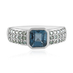 Anillo en oro con Topacio azul de Londres (KM by Juwelo)