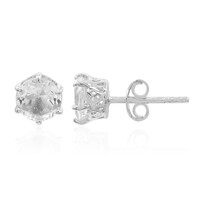 Pendientes en plata con Topacio blanco