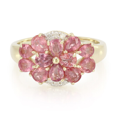Anillo en oro con Zafiro Padparascha no calentado
