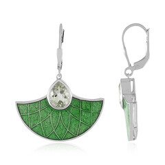 Pendientes en plata con Amatista verde (Adela Silber)