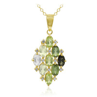 Collar en plata con Turmalina verde