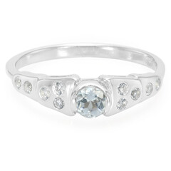 Anillo en plata con Aguamarina
