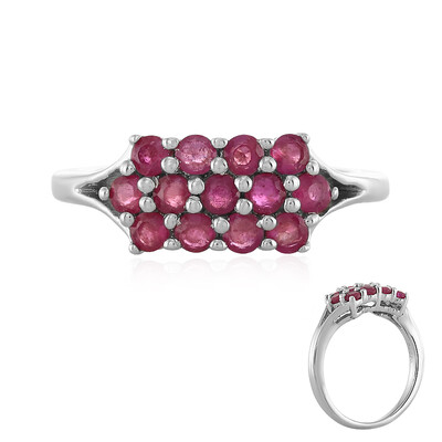 Anillo en plata con Rubí de Madagascar