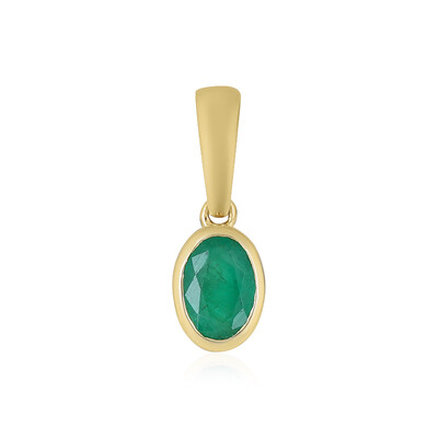 Colgante en oro con Esmeralda de Brasil