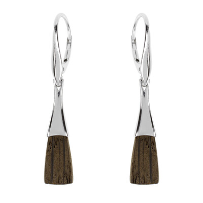 Pendientes en plata con Roble palustre (dagen)