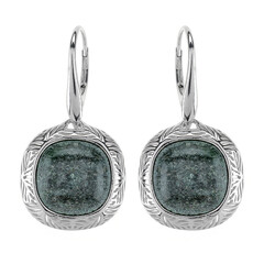 Pendientes en plata con Fuchsita