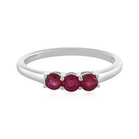 Anillo en plata con Rubí de Madagascar