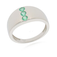 Anillo en plata con Esmeralda de Zambia
