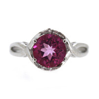 Anillo en plata con Topacio Flamingo