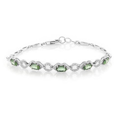 Brazalete en plata con Apatita Cromada